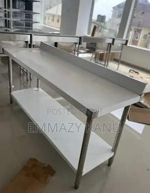 5ft Stainless Table With Back