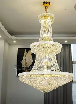 800mm * H1000mm Long Crystal Chandelier With Remote Controls Led/Bulb