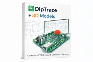 Diptrace + 3d Models – Complete PCB Design Schematic Software