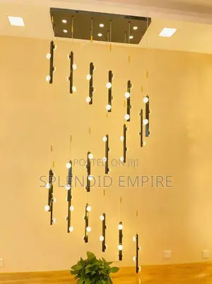 Open Parlour or Staircase Chandelier Led With Remote Control