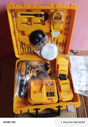 Dewalt-Branded Cordless Drill Set With Multiple Accessories