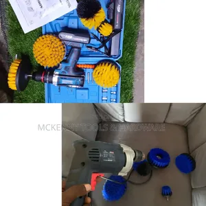 Bosch 48v Cordless Drill And A Multi-purpose Drill Brush Attachment