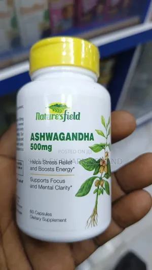 Nature's Field Ashwagandha 500mg- 60caps -2months Supply