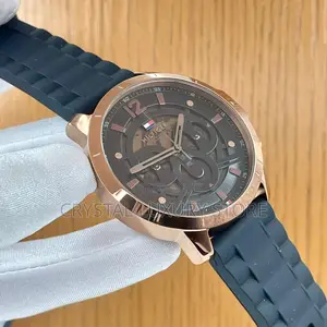 Tommy Hilfiger Quality Luxury Men Rubber Strap Wristwatch