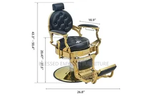 Gold Chrome Barber Chair