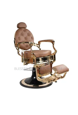 Luxur Barber Chair Fr-58022-Hcbrown - Tan Gold