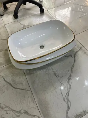 Gold and White Wash Hand Basin