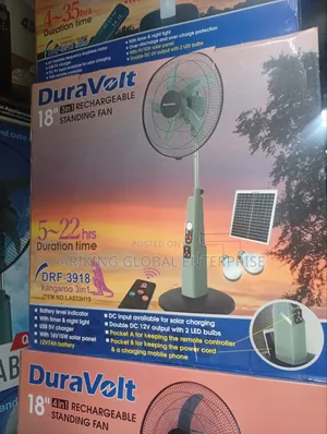 12v7ah Rechargeable Solar Fan