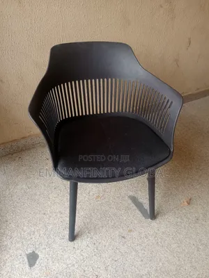 Outdoor Black Padded Chair
