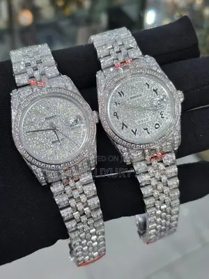 Rolex Quality Luxury Men All Round Iced Wristwatch