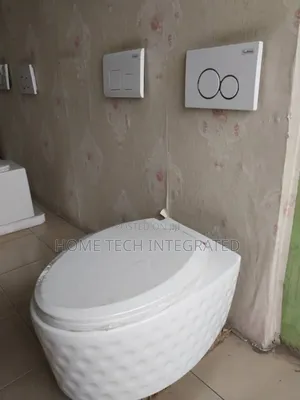 White Toilet Wall Hung Wc.