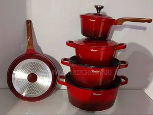 Beautiful And Unique🔴 Red Color Vmigo Cookware Sets