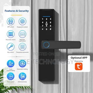 Keypad Door Lock With Handle Fingerprint Electronic