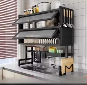 Double Cover Over The Sink Dish Rack