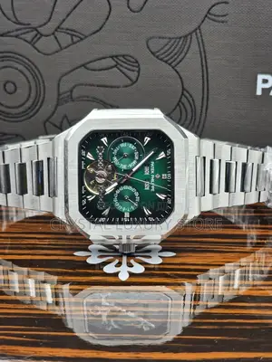 Patek Philippe Quality Luxury Men Chronograph Chain Strap Wristwatch