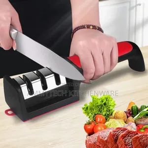 Handheld Multifunctional Kitchen Knife Sharpener With Nonslip Base