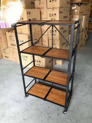 4 Layer Foldable Wood To Shelf
