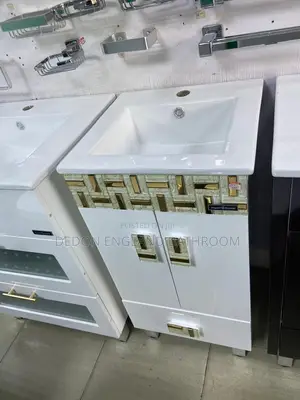 High Quality England 40cm PVC Standing Cabinet Basin