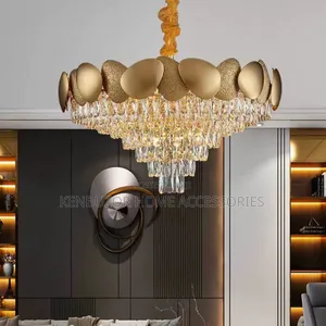 800mm Mushroom Clothed Gold Design Chandelier