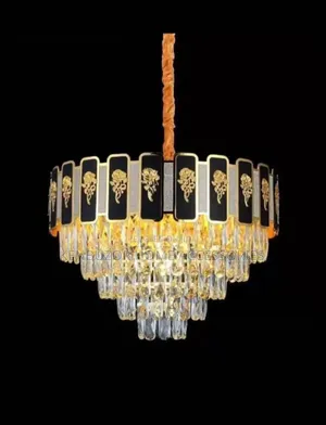 600mm Sized Gold And Black Luxury Chandelier