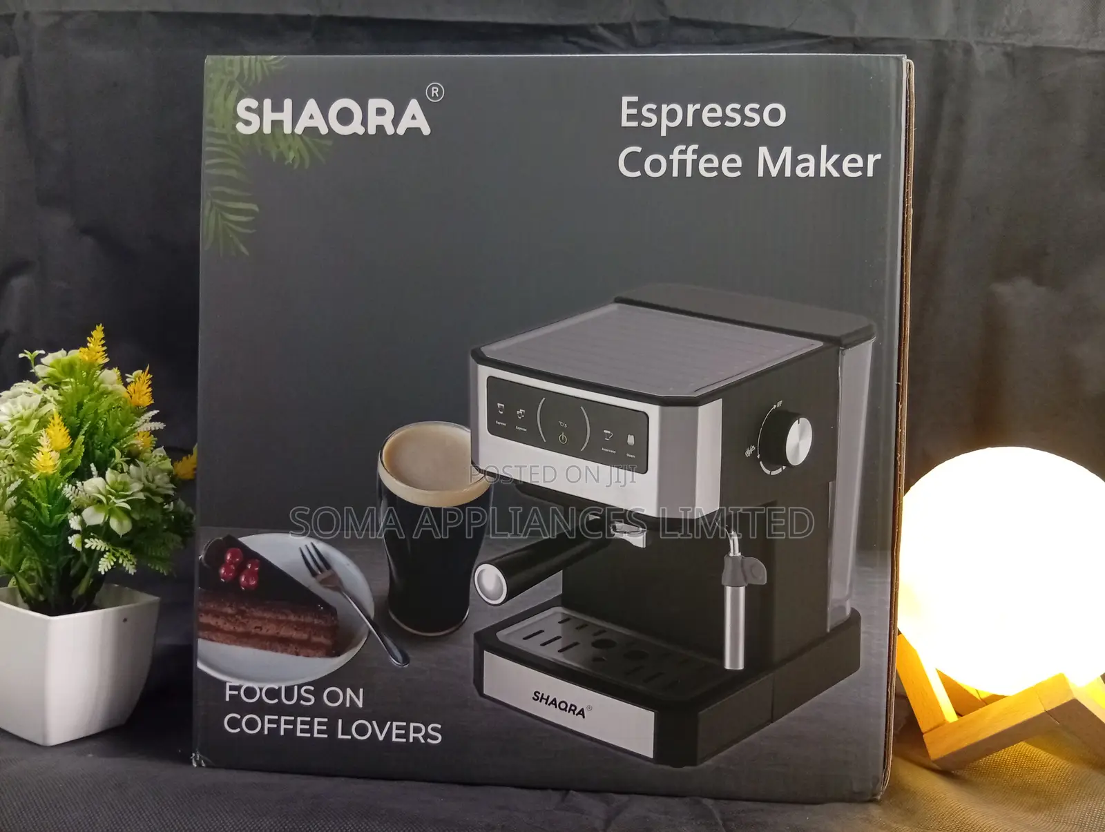 Shaqra Semi-Automatic Touchscreen Espresso Coffee Machine
