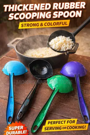 Thickened Rubber Big Scooping Spoon (One Dozen)