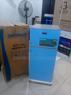 Skyrun 108l Two-Door Refrigerator - Silver Finish