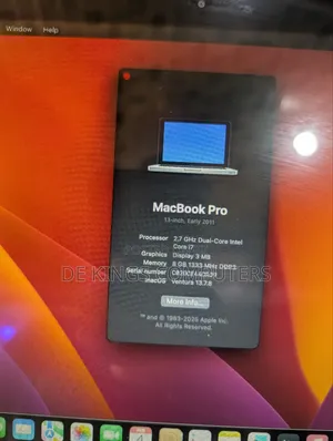 Laptop Apple MacBook Pro 2011 8GB Intel Core i7 SSHD (Hybrid) 500GB