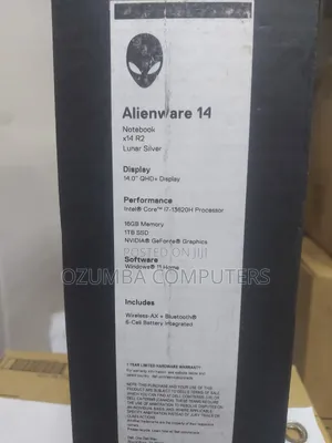 New Laptop Dell Alienware X14 16GB Intel Core I7 SSD 1T