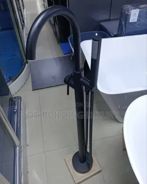 Freestanding Bathtub Faucet With a Handheld Shower.