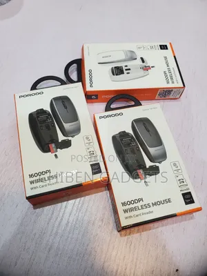 Porodo 1600dpi Wireless Mouse With Card Reader