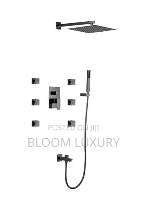Conduit Shower With 6 Body Jets And Led Shower Head