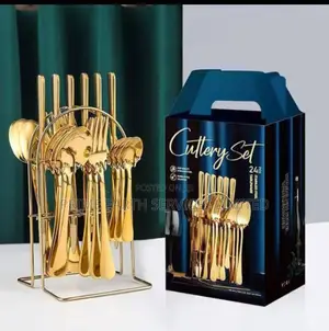 Gold 24pcs Quality Cutlery Set