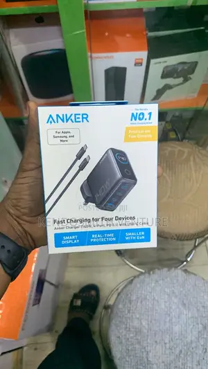Anker 140 W 4‐Port Pd 3.1 Gan Fast Charger – Laptop Phone and 240w