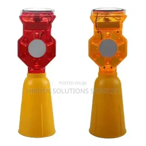 Solar Powered Flashing Warning Led Lamp For Safety Cones