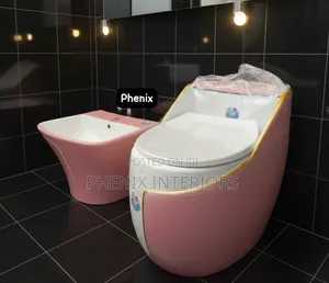 Conjoined Seat and Tank Water Closet With Wall Hung Basin