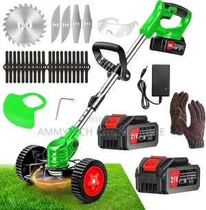 Rechargeable Grass Cutter With Tyre And Batteries