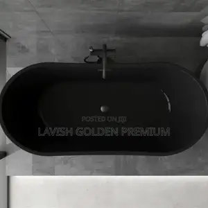 Black Acrylic Bathtub With Tap 170cm With Tap