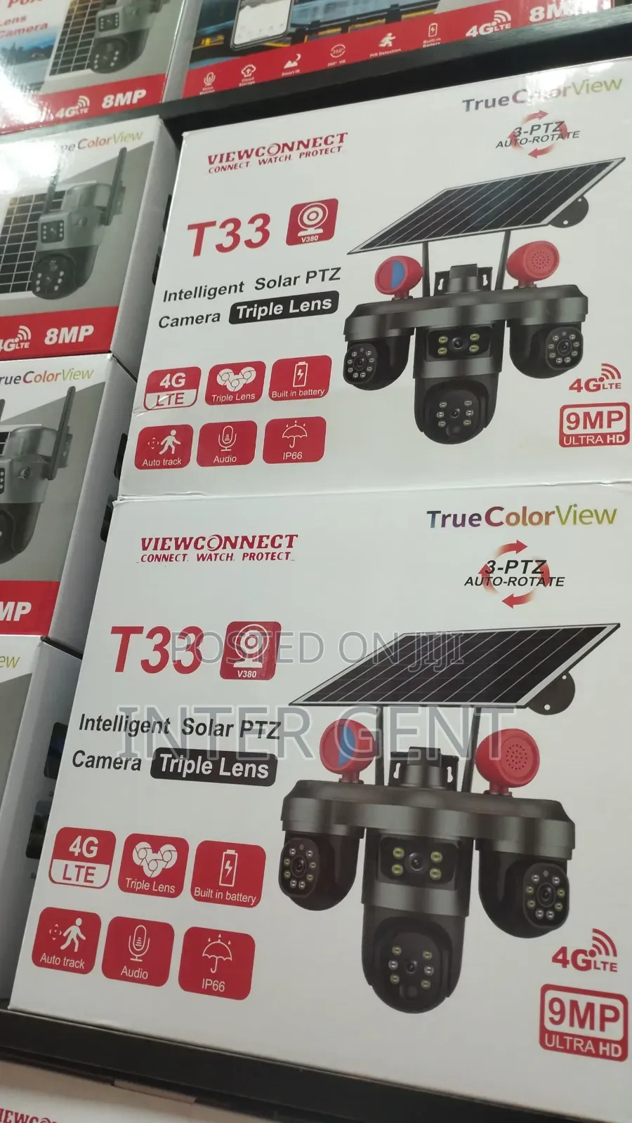 Three Lens Solar Camera V380pro 3lens Rotatating