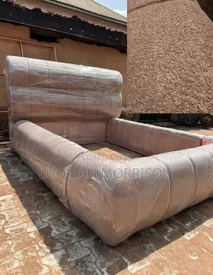 4by6 Bedframe Made With Boucle Fabric Available for Instant Pickup