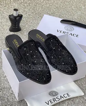 Original Versace Suede Stone Half Shoe For Men