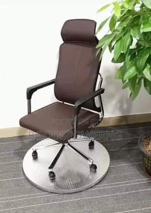 Brown Office Chair With Headrest
