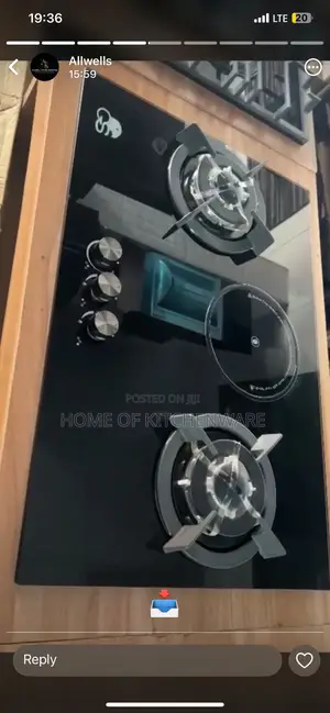 2 Burner Gas Cooker And 1 Electric Inbuilt Cooker