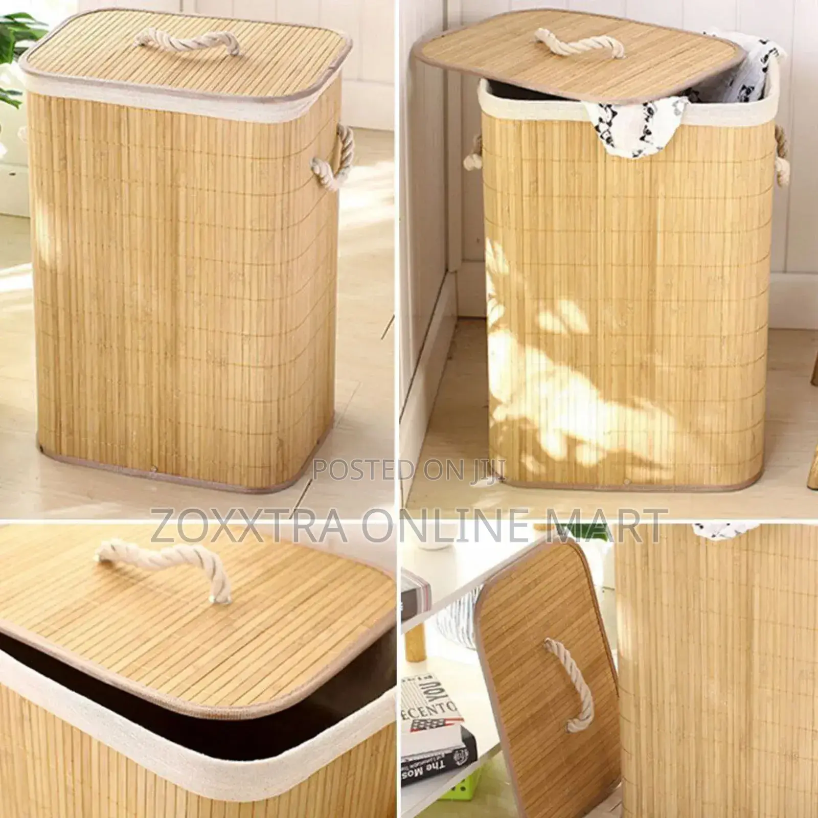 Bamboo Rectangular Laundry Bag