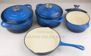 7pcs Cast Iron Cookware Set (Lids Included)