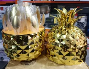 24pcs Gold Pineapple🍍 Shape Cutlery Sets