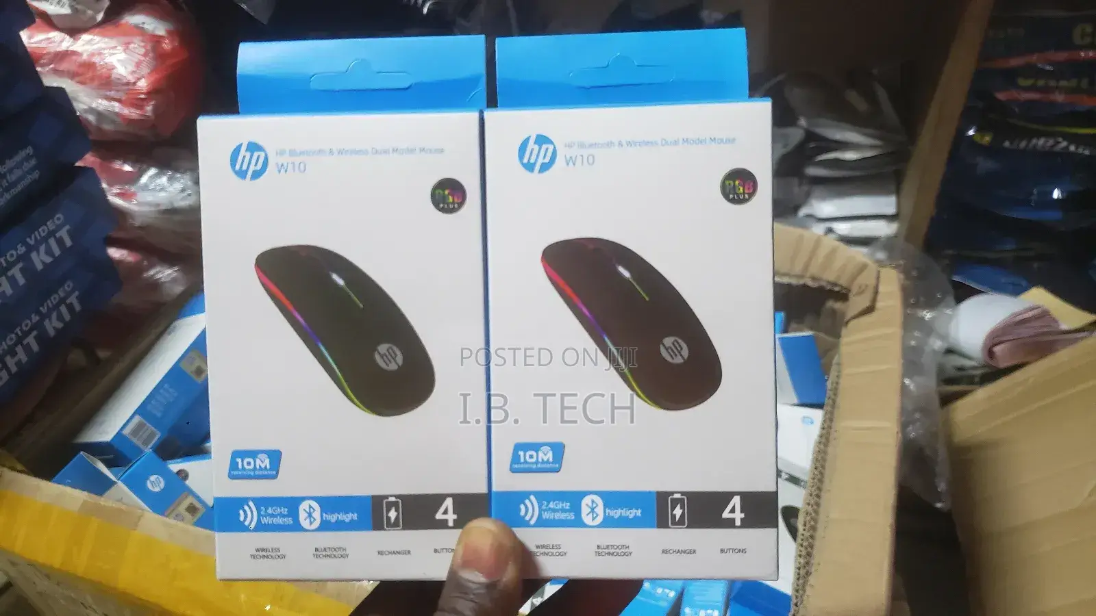 Hp Bluetooth Wireless Dual Model Mouse W10 RGB Plus