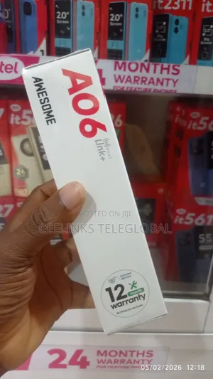 New Itel A06 64 GB Black