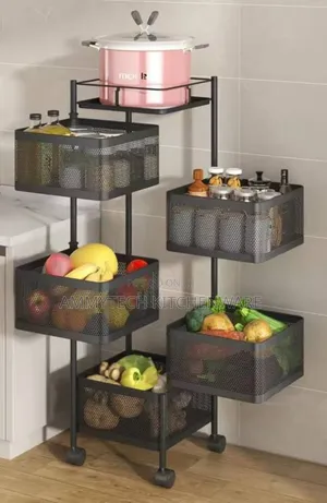 5 Tier Rotating Storage Trolley/Veggies🥦🥕🌽 Basket