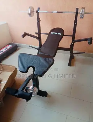 Weight Bench With 30kg Weight and Bar Gym Glove